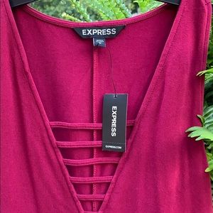 Express sleeveless Burgundy dress
